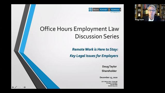 Remote Work is Here to Stay: Key Legal Issues for Employers