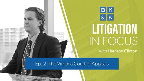 Litigation In Focus -- Episode 2: The Virginia Court of Appeals