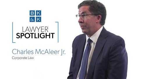 Lawyer Spotlight -- Charles McAleer Jr., Corporate Law